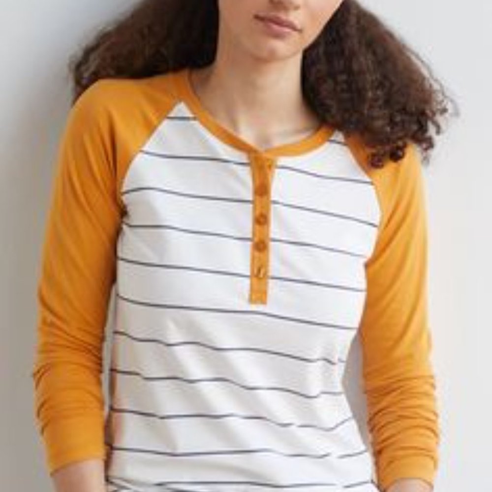 Fair Indigo Fair Trade Organic Raglan Sleeve Large